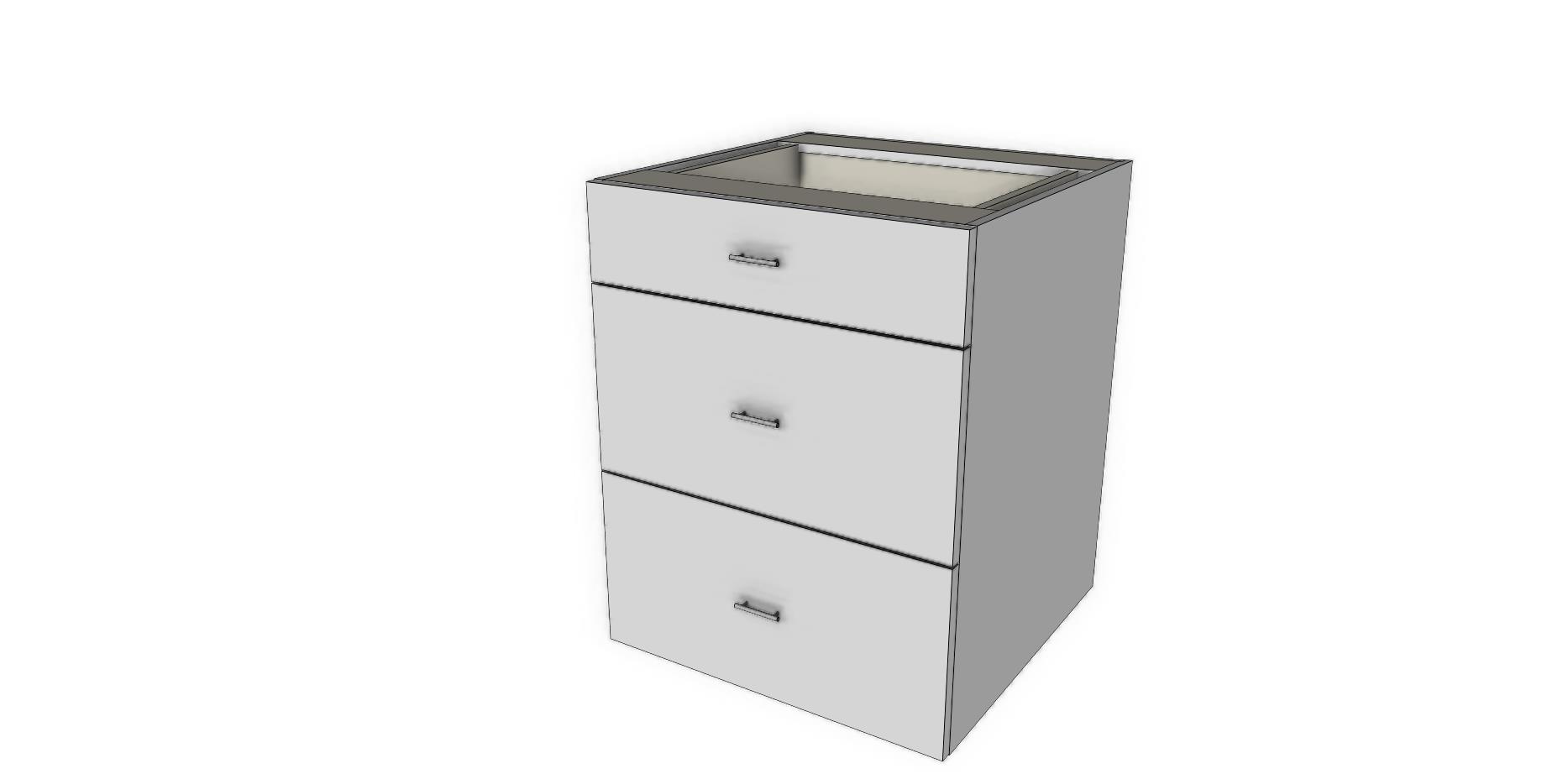 (image for) 3DB24 3 Drawers Cabinet 24Wx24Dx30H